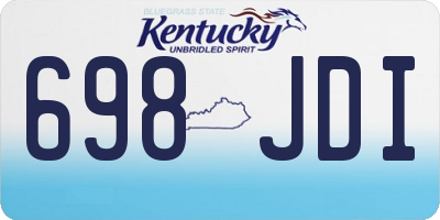 KY license plate 698JDI