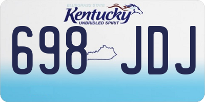KY license plate 698JDJ