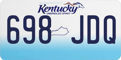 KY license plate 698JDQ