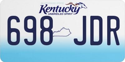 KY license plate 698JDR