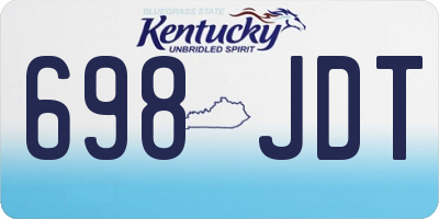 KY license plate 698JDT