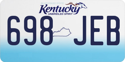 KY license plate 698JEB