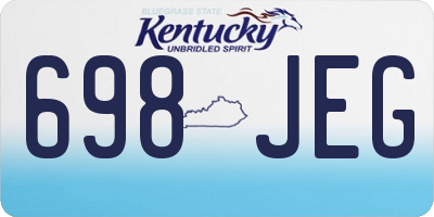 KY license plate 698JEG