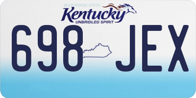 KY license plate 698JEX