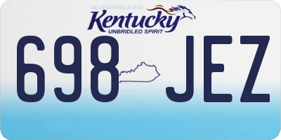 KY license plate 698JEZ