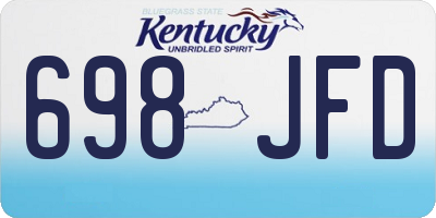 KY license plate 698JFD