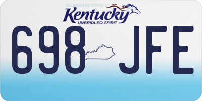 KY license plate 698JFE