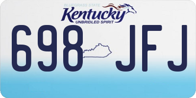 KY license plate 698JFJ