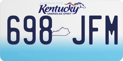 KY license plate 698JFM