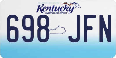 KY license plate 698JFN