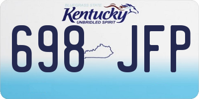 KY license plate 698JFP