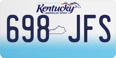 KY license plate 698JFS