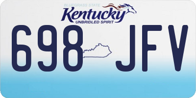 KY license plate 698JFV