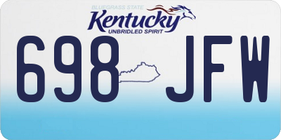 KY license plate 698JFW