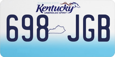 KY license plate 698JGB