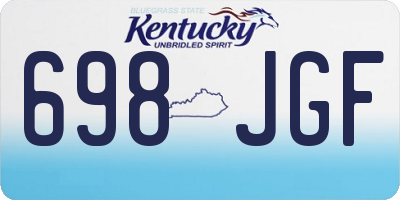 KY license plate 698JGF