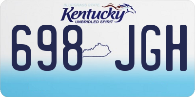 KY license plate 698JGH