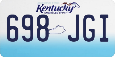KY license plate 698JGI