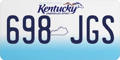 KY license plate 698JGS