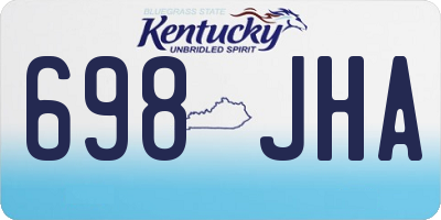 KY license plate 698JHA