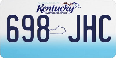 KY license plate 698JHC