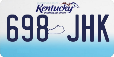 KY license plate 698JHK