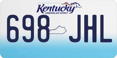 KY license plate 698JHL