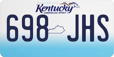 KY license plate 698JHS