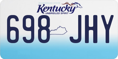 KY license plate 698JHY