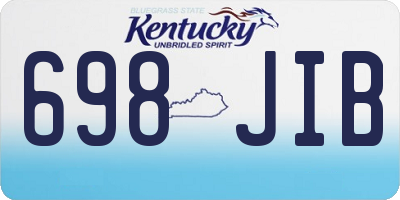 KY license plate 698JIB
