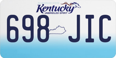 KY license plate 698JIC