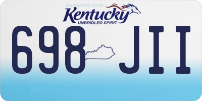 KY license plate 698JII
