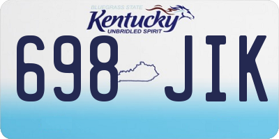 KY license plate 698JIK