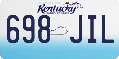 KY license plate 698JIL