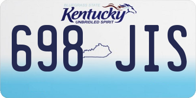 KY license plate 698JIS