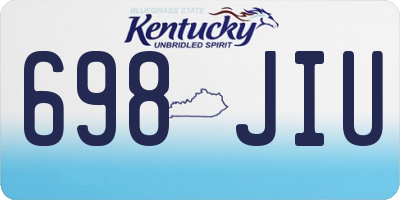 KY license plate 698JIU