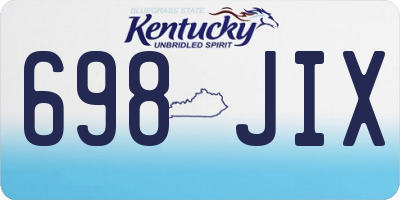 KY license plate 698JIX