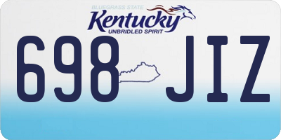 KY license plate 698JIZ