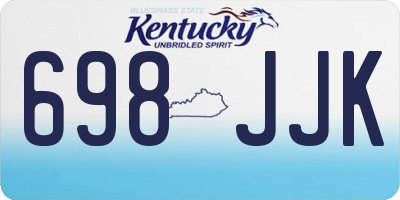 KY license plate 698JJK