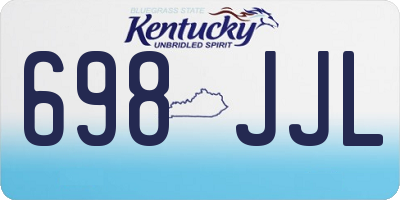 KY license plate 698JJL