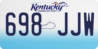 KY license plate 698JJW