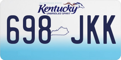 KY license plate 698JKK