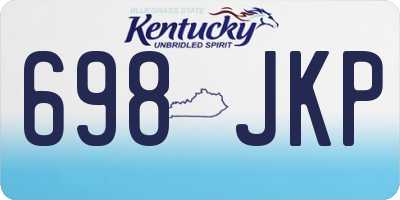 KY license plate 698JKP