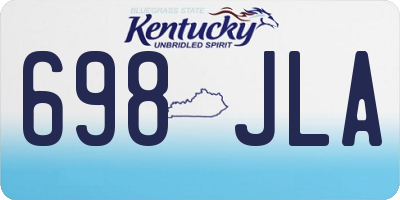 KY license plate 698JLA