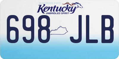 KY license plate 698JLB