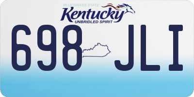 KY license plate 698JLI
