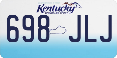 KY license plate 698JLJ