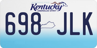 KY license plate 698JLK