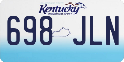 KY license plate 698JLN