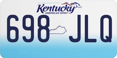 KY license plate 698JLQ